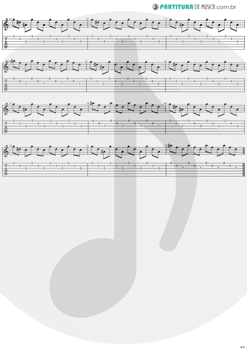 Tablatura + Partitura de musica de Guitarra Elétrica - When You're Gone | The Cranberries | To the Faithful Departed 1996 - pag 4