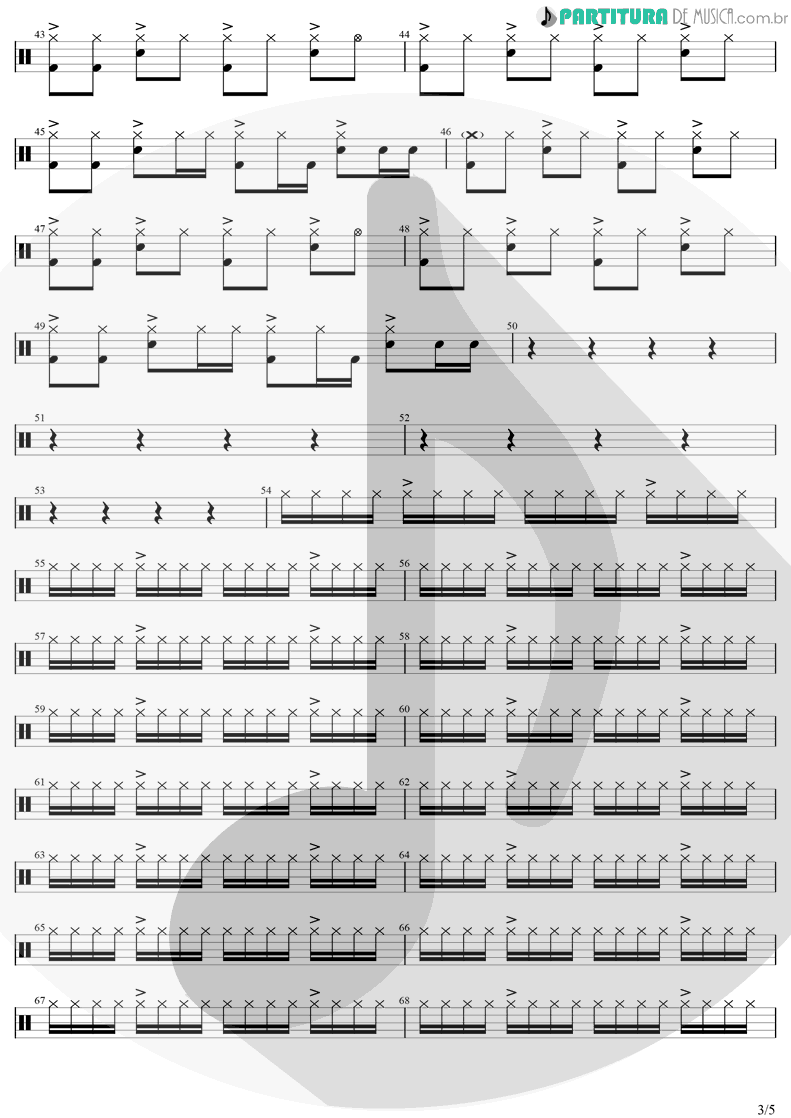 Partitura de musica de Bateria - Level Of Concern | Twenty One Pilots | Level Of Concern 2020 - pag 3