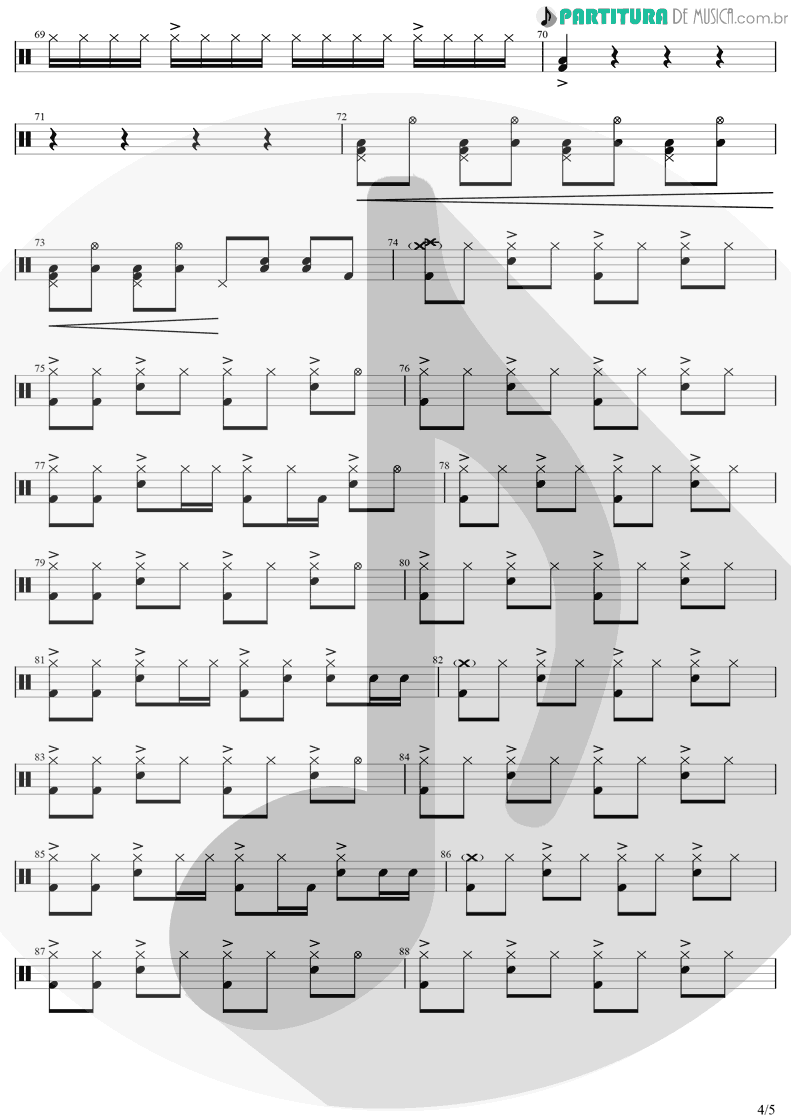 Partitura de musica de Bateria - Level Of Concern | Twenty One Pilots | Level Of Concern 2020 - pag 4