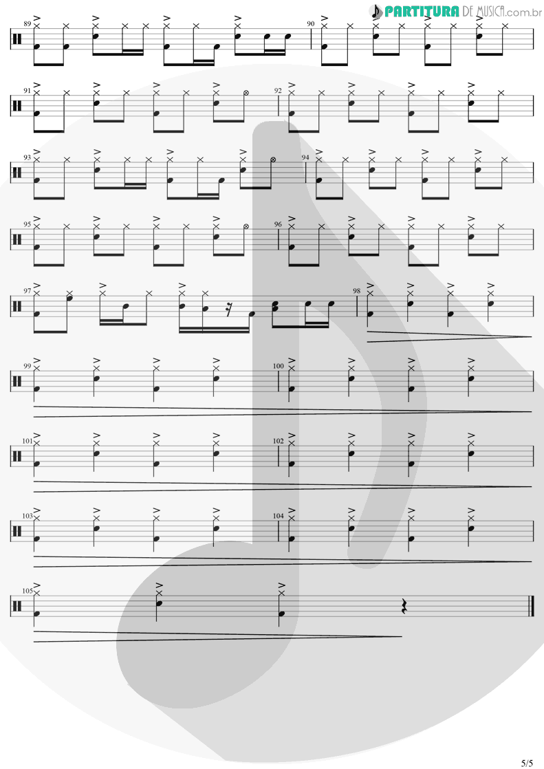 Partitura de musica de Bateria - Level Of Concern | Twenty One Pilots | Level Of Concern 2020 - pag 5