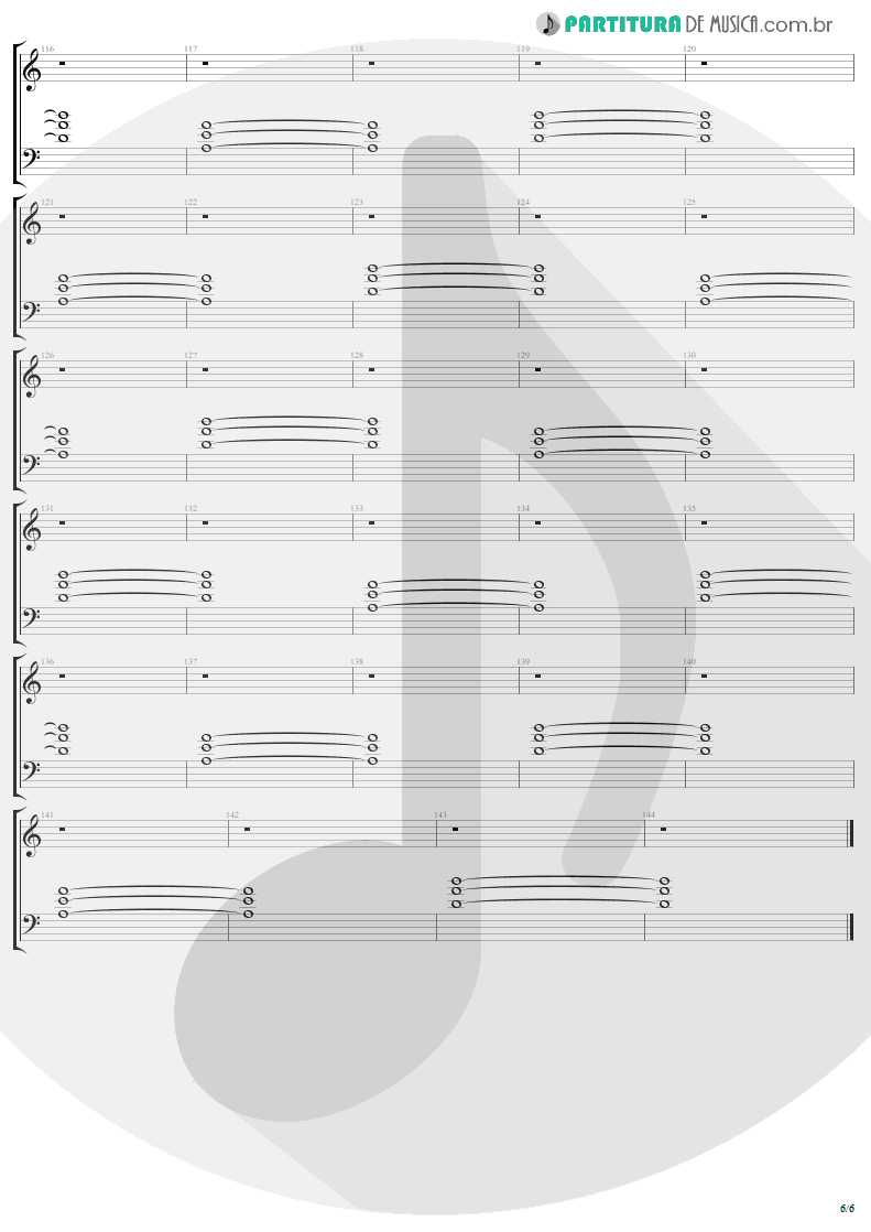 Partitura de musica de Piano - Bad | U2 | The Unforgettable Fire 1984 - pag 6