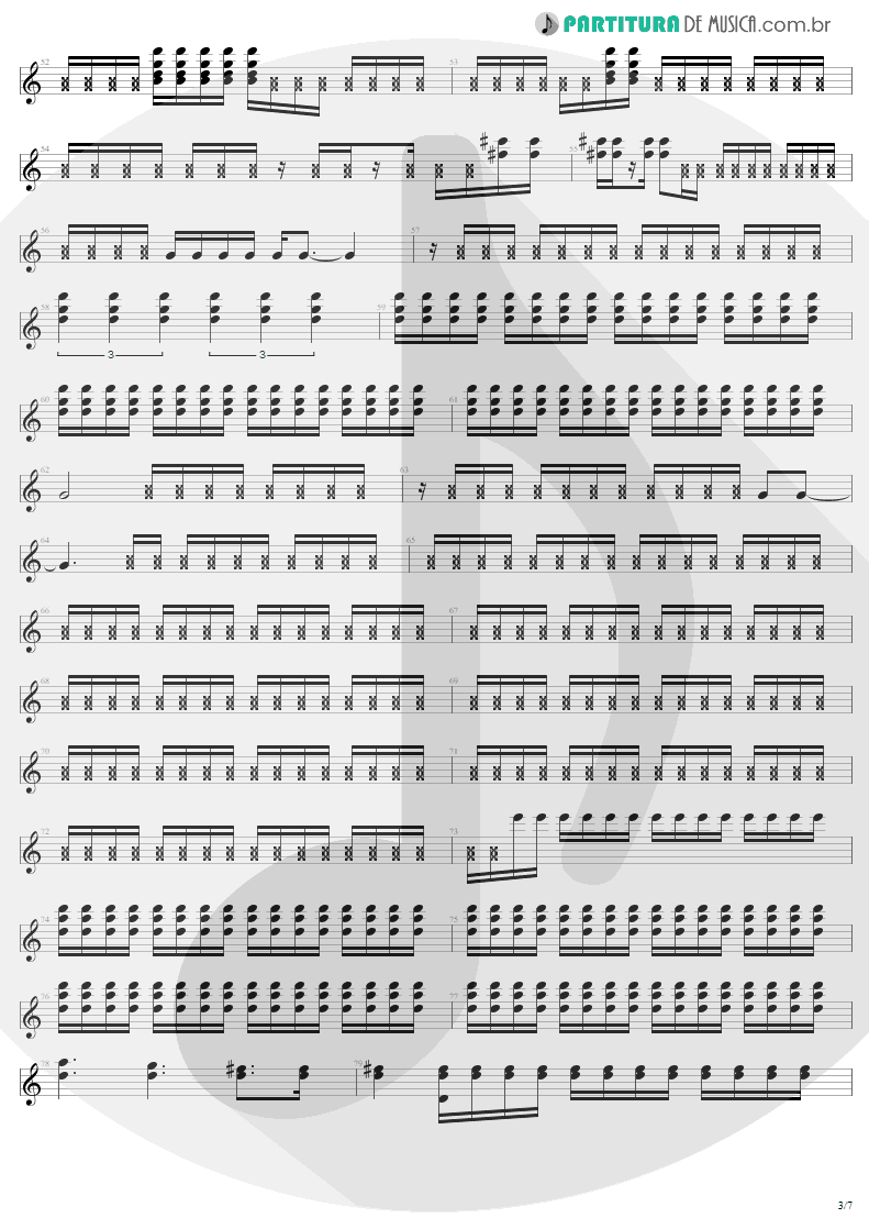 Partitura de musica de Guitarra Elétrica - Where The Streets Have No Name | U2 | The Joshua Tree 1987 - pag 3