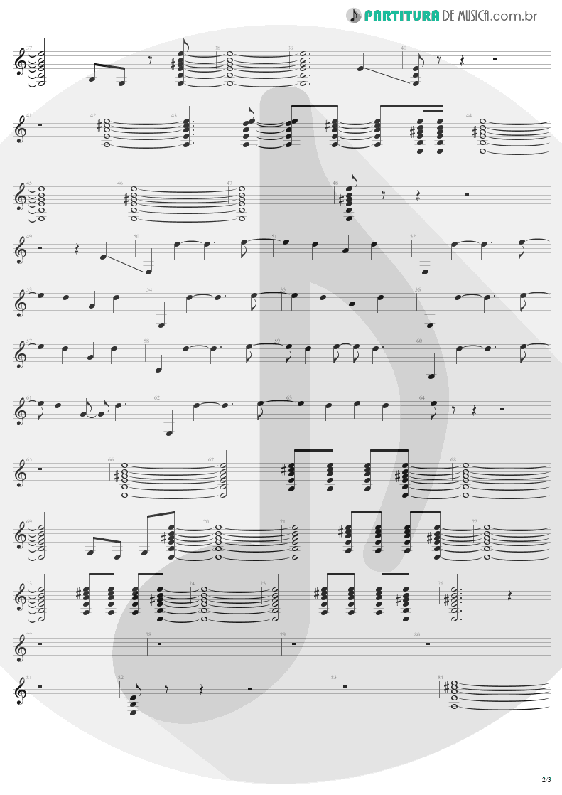 Partitura de musica de Guitarra Elétrica - When Love Comes To Town | U2 | Rattle and Hum 1988 - pag 2