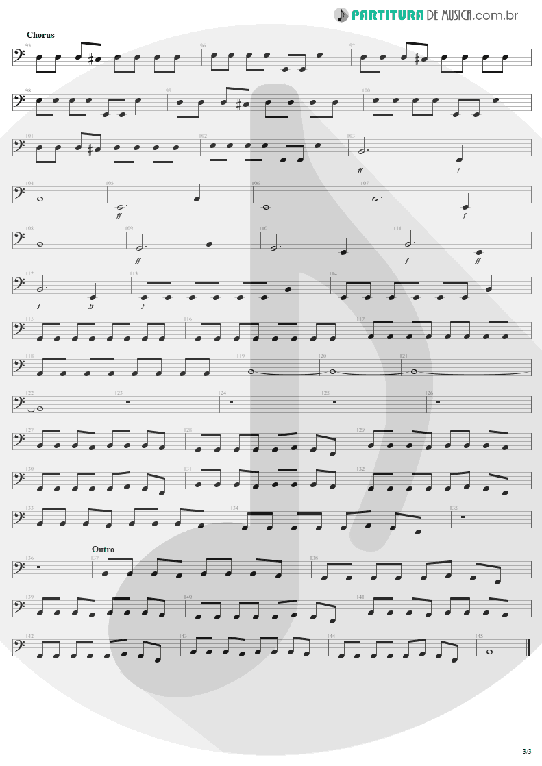 Partitura de musica de Baixo Elétrico - Discotheque | U2 | Pop 1997 - pag 3