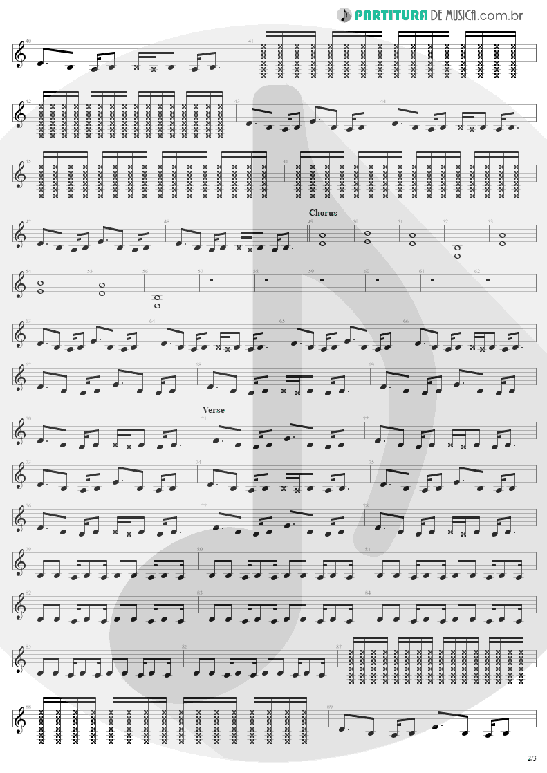 Partitura de musica de Guitarra Elétrica - Discotheque | U2 | Pop 1997 - pag 2