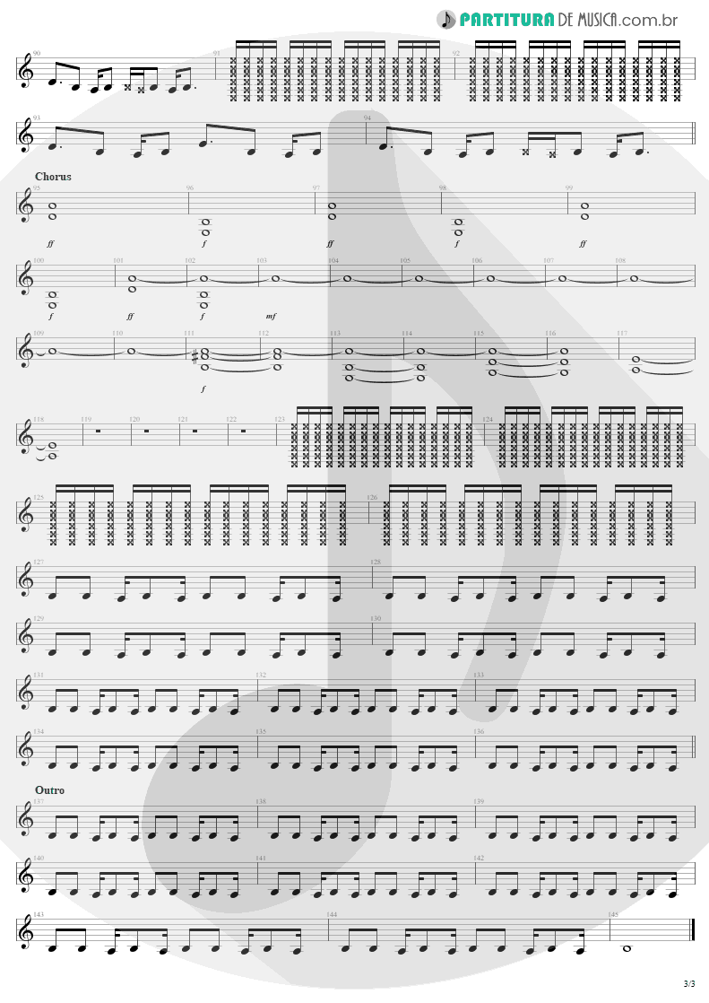 Partitura de musica de Guitarra Elétrica - Discotheque | U2 | Pop 1997 - pag 3