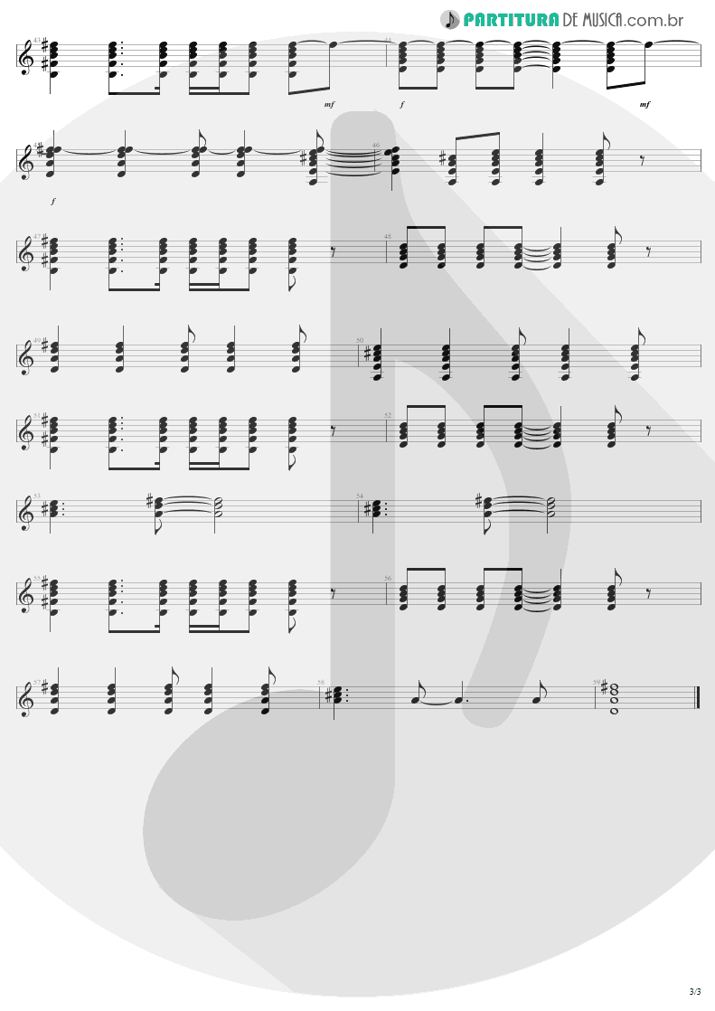 Partitura de musica de Guitarra Elétrica - In A Little While | U2 | All That You Can't Leave Behind 2000 - pag 3