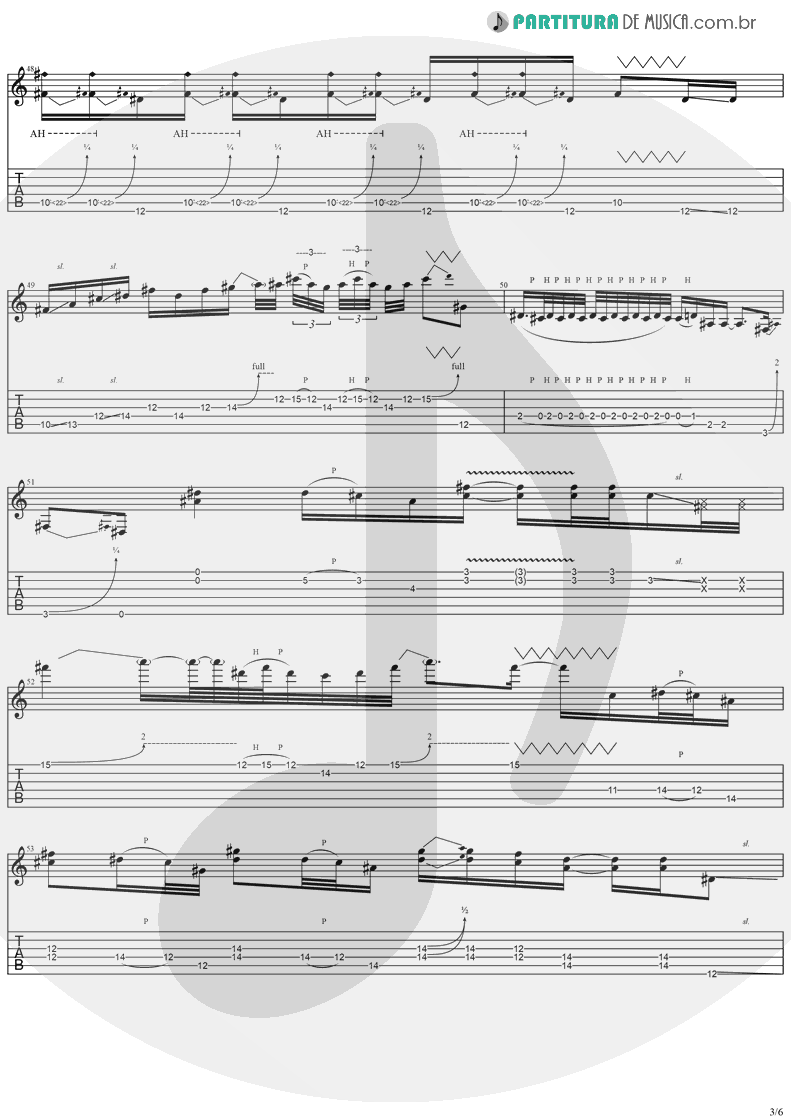 Tablatura + Partitura de musica de Guitarra Elétrica - Come Tomorrow | Ugly Kid Joe | America's Least Wanted 1992 - pag 3