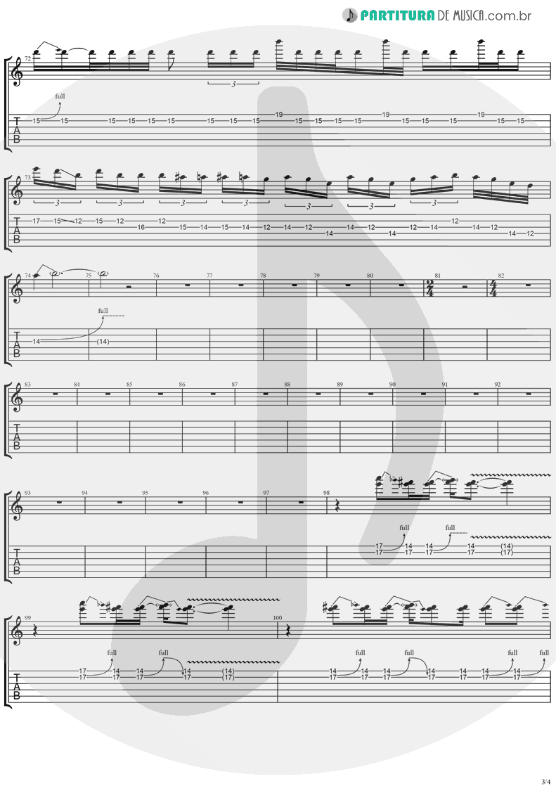 Tablatura + Partitura de musica de Guitarra Elétrica - Don't Go | Ugly Kid Joe | America's Least Wanted 1992 - pag 3