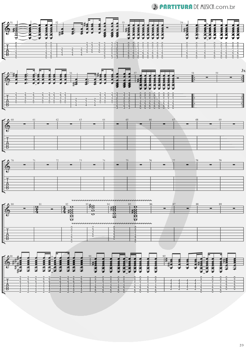 Tablatura + Partitura de musica de Violão - Don't Go | Ugly Kid Joe | America's Least Wanted 1992 - pag 2