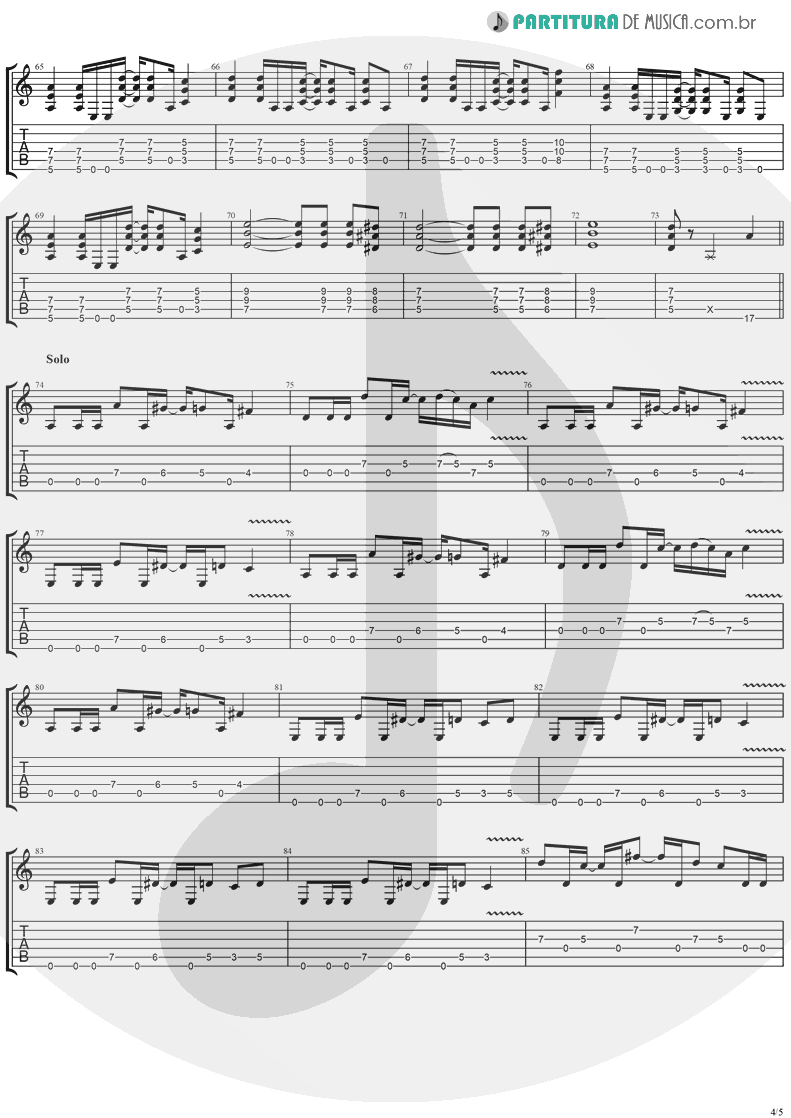 Tablatura + Partitura de musica de Guitarra Elétrica - Madman | Ugly Kid Joe | America's Least Wanted 1992 - pag 4