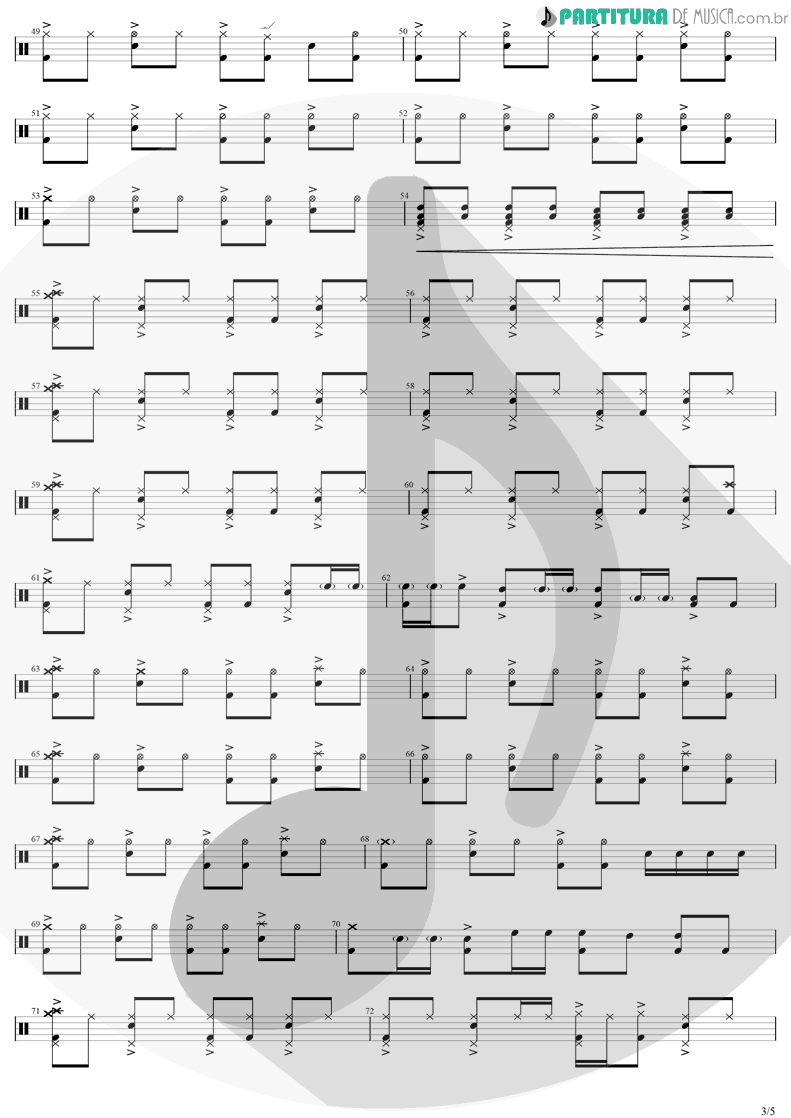 Partitura de musica de Bateria - Can't Stop Lovin' You | Van Halen | Balance 1995 - pag 3