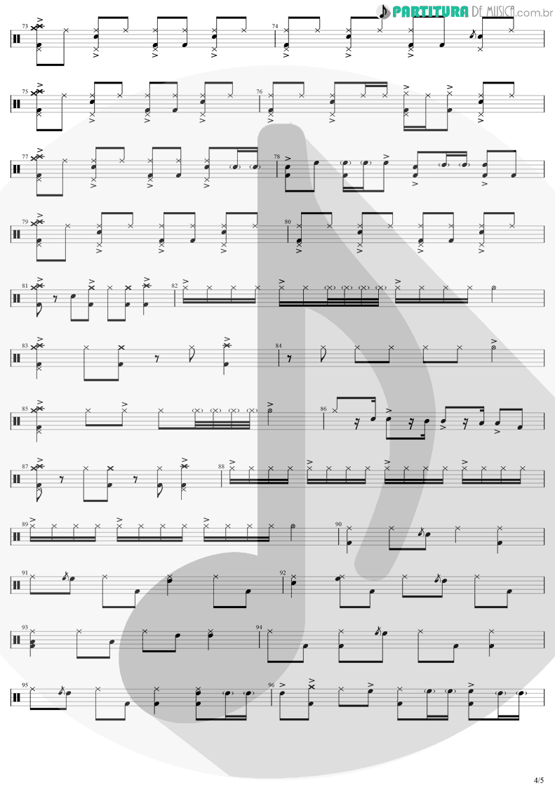 Partitura de musica de Bateria - Can't Stop Lovin' You | Van Halen | Balance 1995 - pag 4