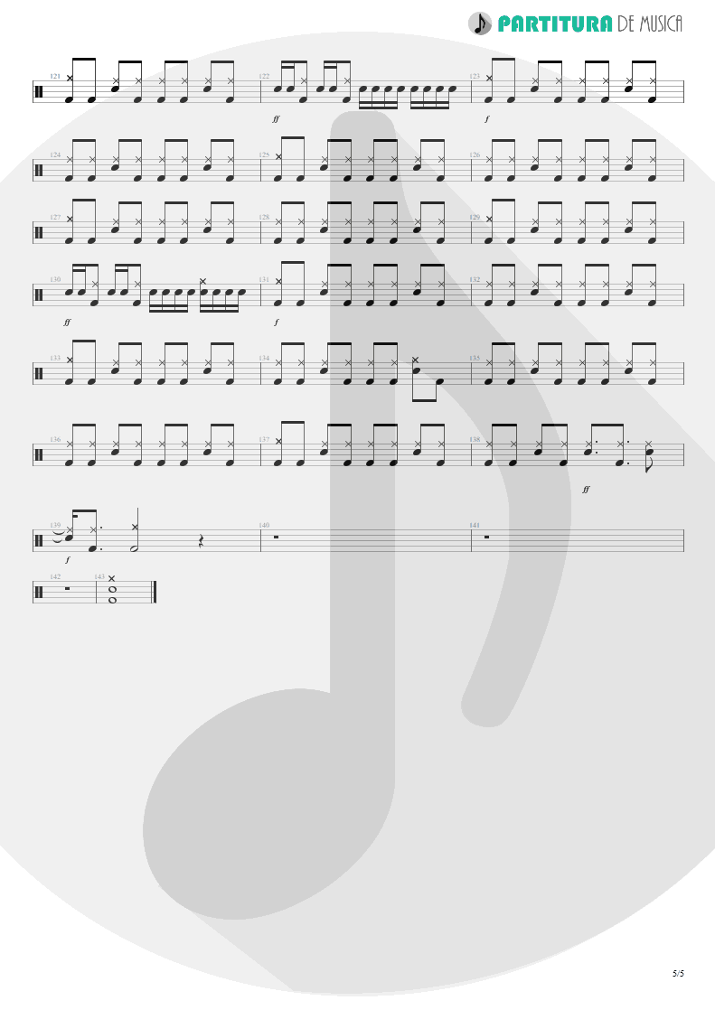 Partitura de musica de Bateria - Do It For The Kids | Velvet Revolver | Contraband 2004 - pag 5