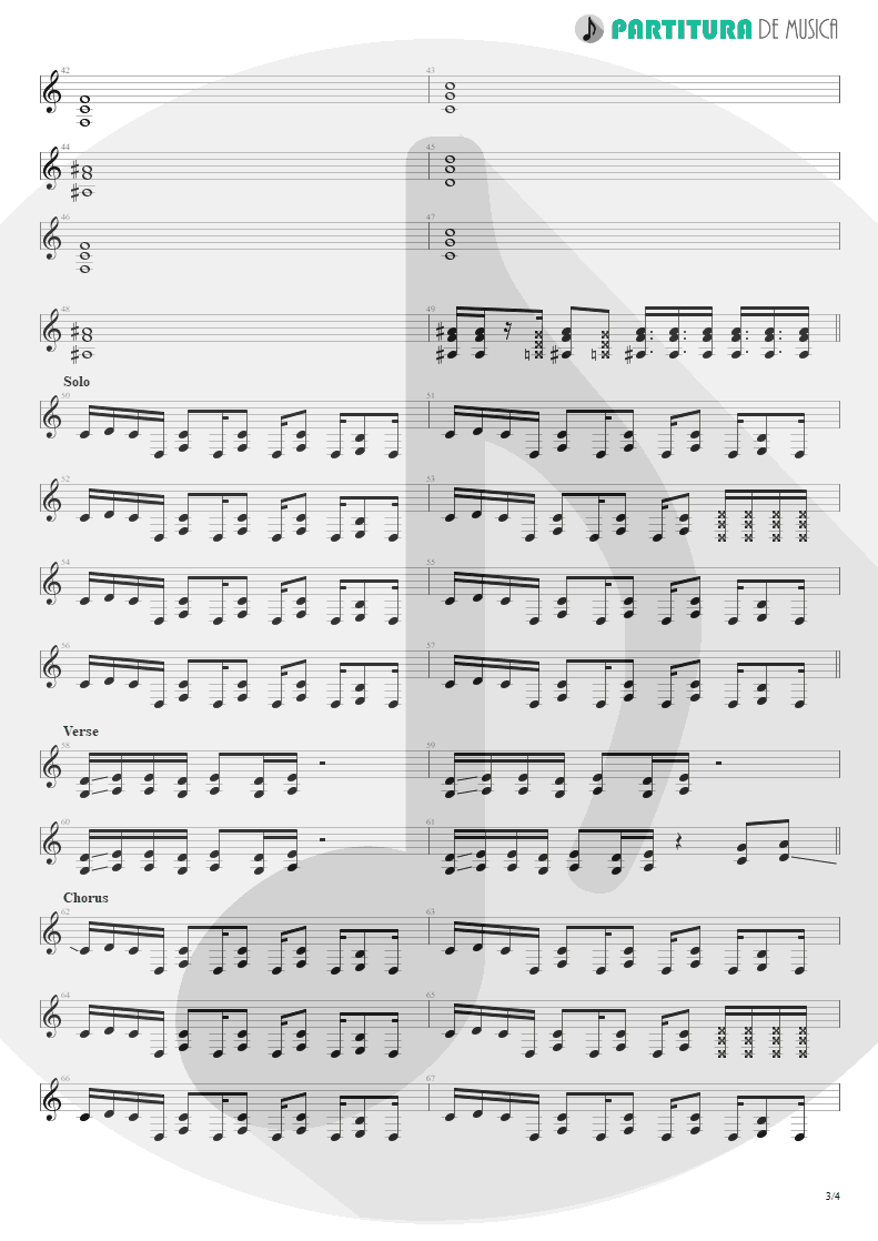 Partitura de musica de Guitarra Elétrica - Headspace | Velvet Revolver | Contraband 2004 - pag 3