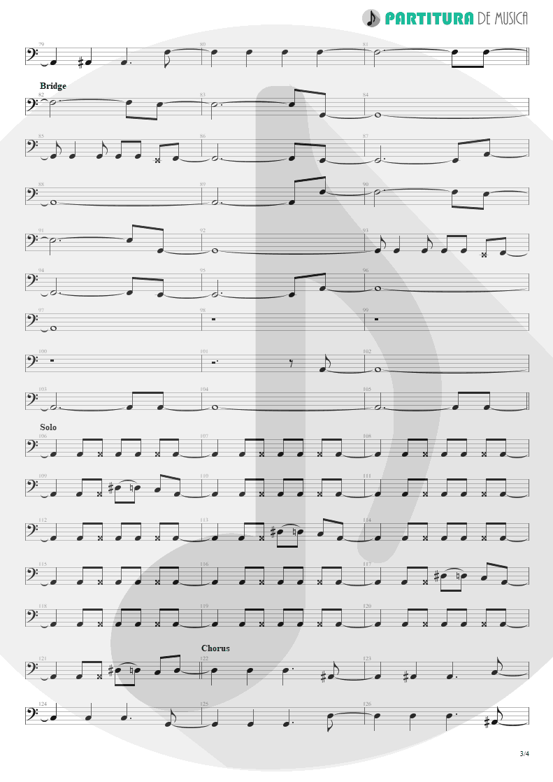 Partitura de musica de Baixo Elétrico - Set Me Free | Velvet Revolver | Contraband 2004 - pag 3