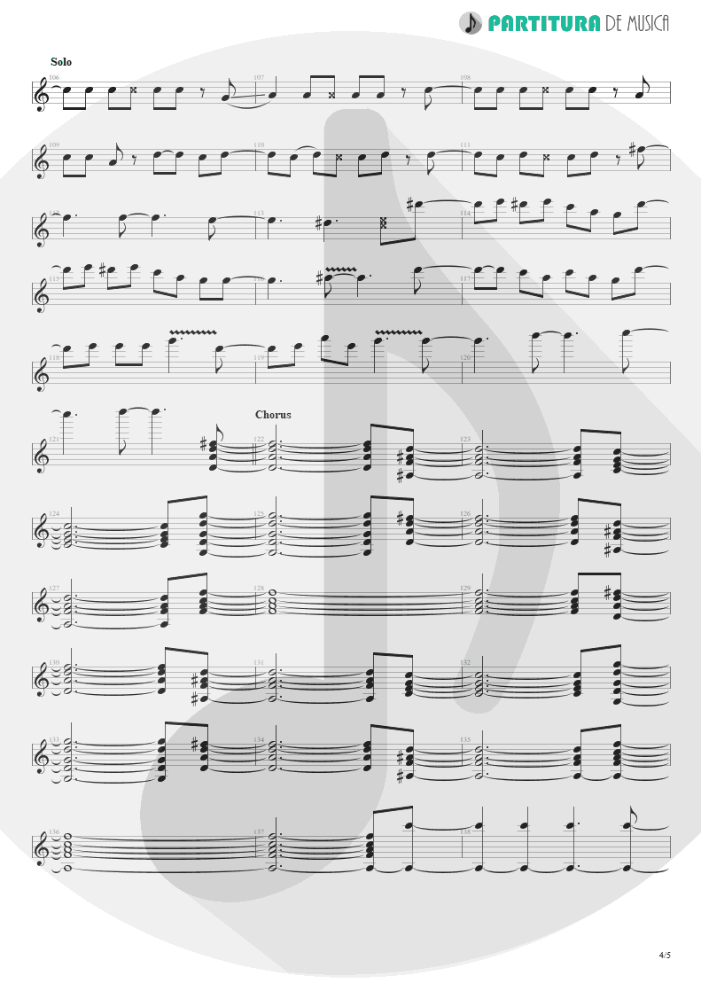 Partitura de musica de Guitarra Elétrica - Set Me Free | Velvet Revolver | Contraband 2004 - pag 4