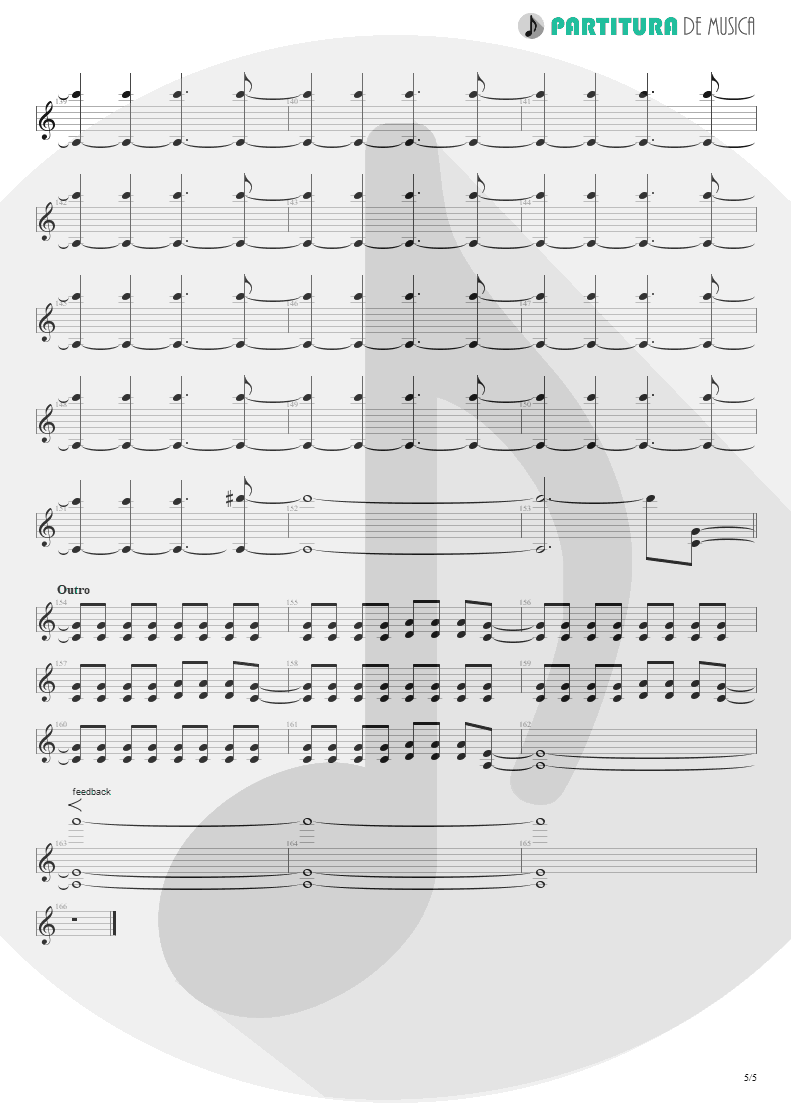 Partitura de musica de Guitarra Elétrica - Set Me Free | Velvet Revolver | Contraband 2004 - pag 5