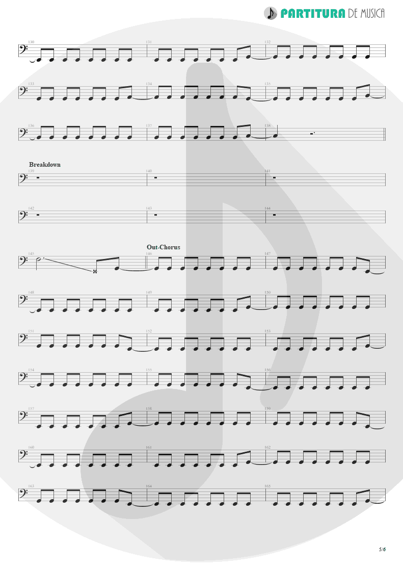 Partitura de musica de Baixo Elétrico - Sucker Train Blues | Velvet Revolver | Contraband 2004 - pag 5