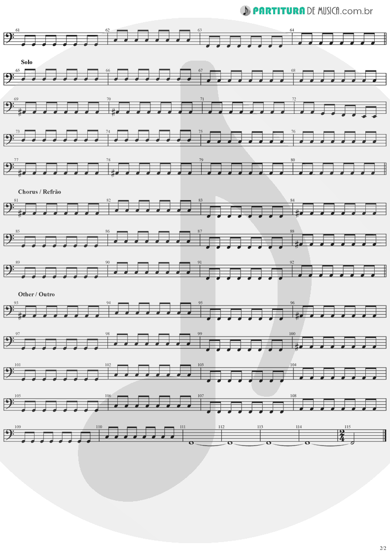 Partitura de musica de Baixo Elétrico - This Is Such A Pity | Weezer | Make Believe 2005 - pag 2