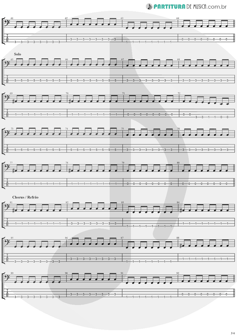 Tablatura + Partitura de musica de Baixo Elétrico - This Is Such A Pity | Weezer | Make Believe 2005 - pag 3