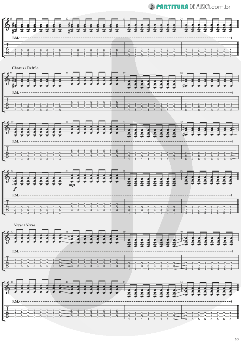 Tablatura + Partitura de musica de Guitarra Elétrica - This Is Such A Pity | Weezer | Make Believe 2005 - pag 2