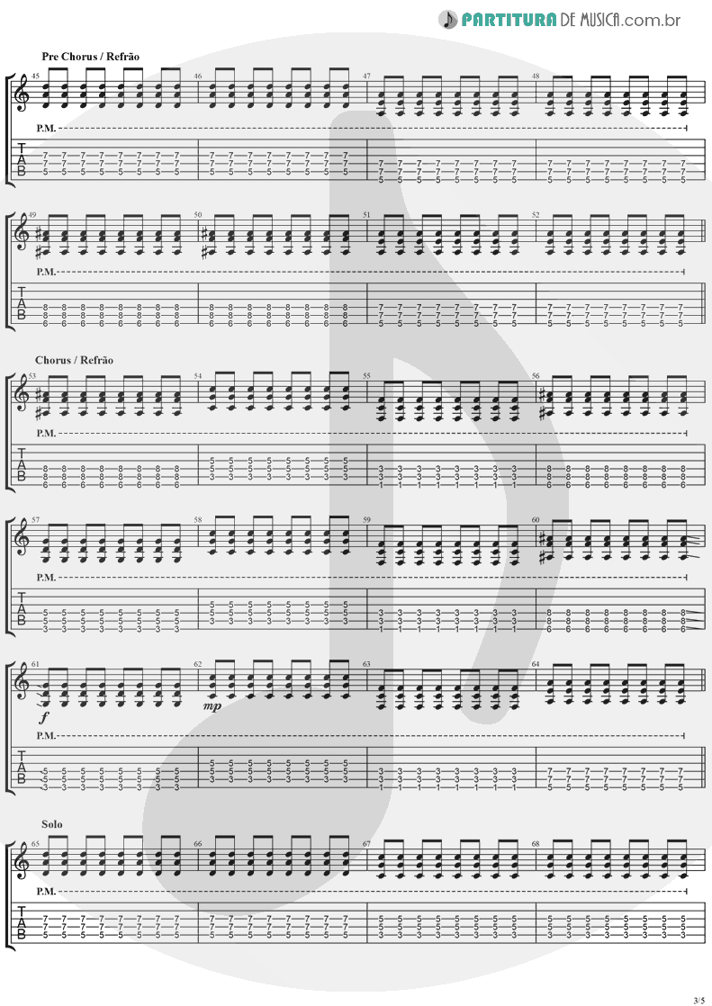 Tablatura + Partitura de musica de Guitarra Elétrica - This Is Such A Pity | Weezer | Make Believe 2005 - pag 3