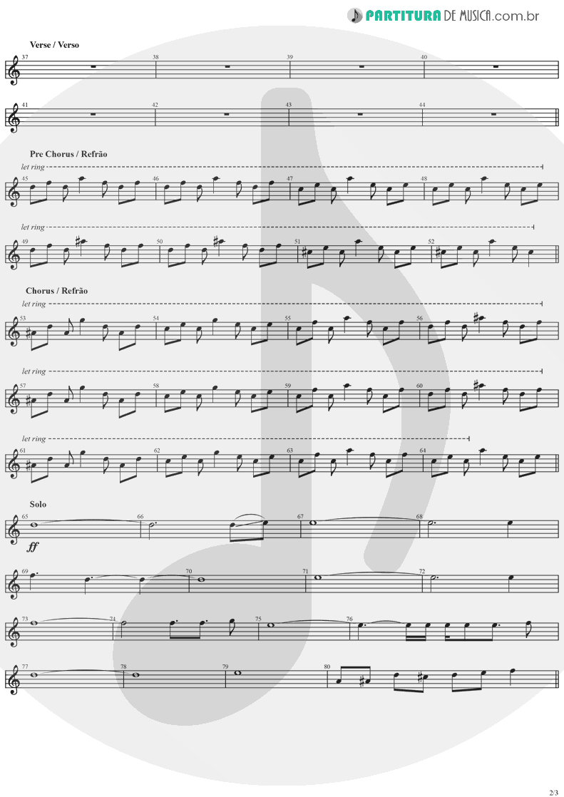 Partitura de musica de Violão - This Is Such A Pity | Weezer | Make Believe 2005 - pag 2