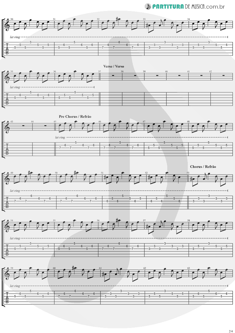 Tablatura + Partitura de musica de Violão - This Is Such A Pity | Weezer | Make Believe 2005 - pag 2