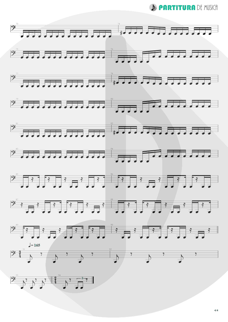 Partitura de musica de Baixo Elétrico - Absolución | XXL | (12.0) Richter 2005 - pag 4