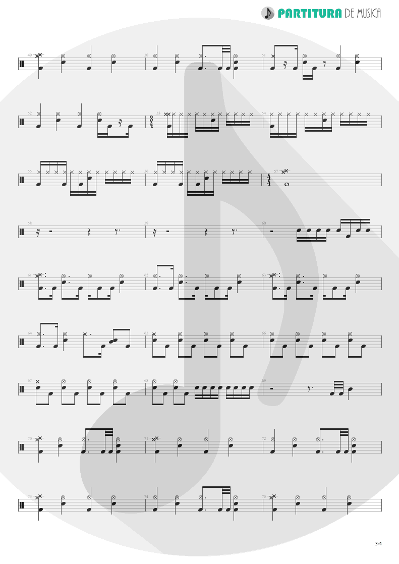 Partitura de musica de Bateria - Absolución | XXL | (12.0) Richter 2005 - pag 3