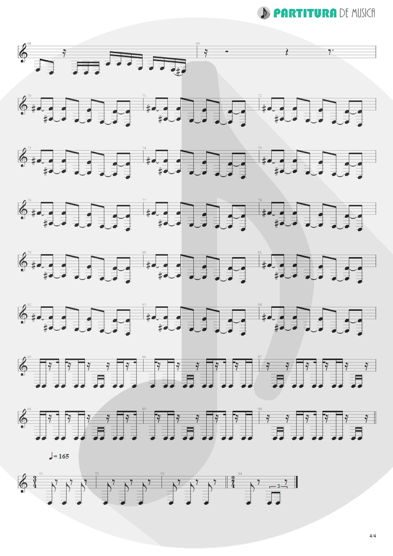 Partitura de musica de Guitarra Elétrica - Absolución | XXL | (12.0) Richter 2005 - pag 4