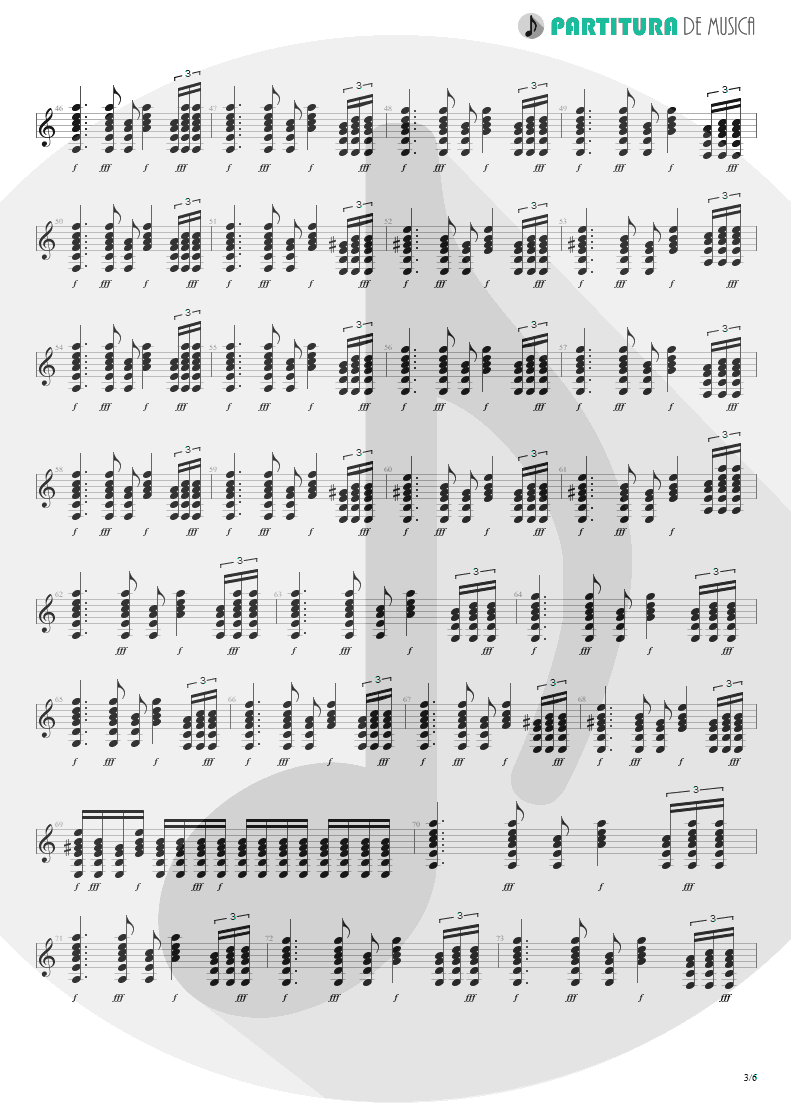 Partitura de musica de Violão - Flamenco Diablo | Yngwie Malmsteen | Anthology 1994-1999 2000 - pag 3