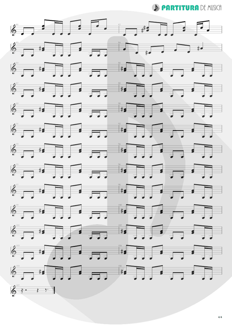 Partitura de musica de Guitarra Elétrica - Beer Drinkers & Hell Raisers | ZZ Top | Tres Hombres 1973 - pag 4