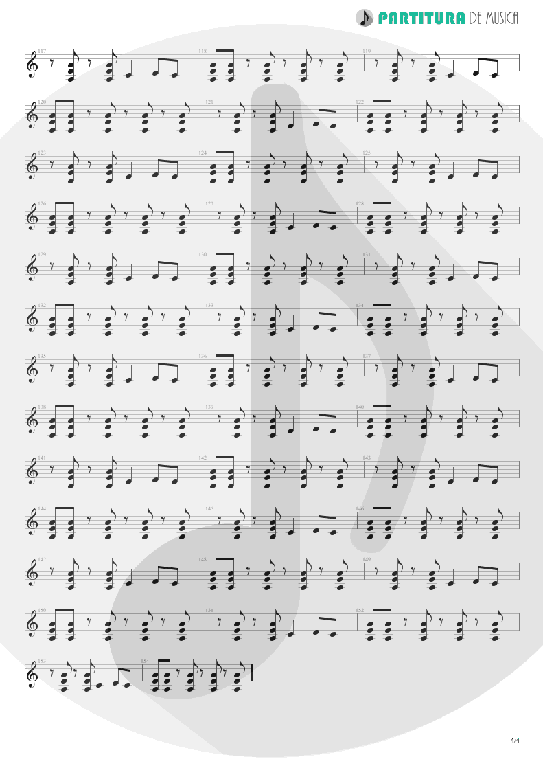 Partitura de musica de Guitarra Elétrica - La Grange | ZZ Top | Tres Hombres 1973 - pag 4