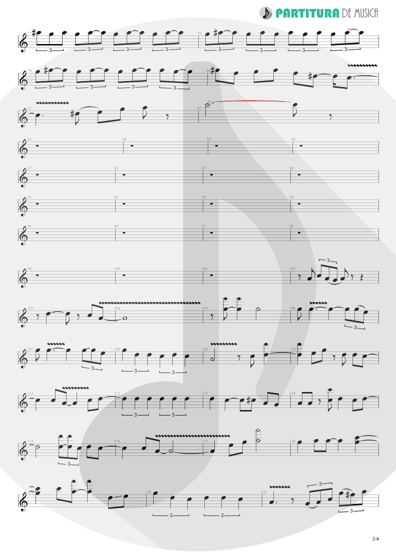 Partitura de musica de Guitarra Elétrica - La Grange | ZZ Top | Tres Hombres 1973 - pag 3