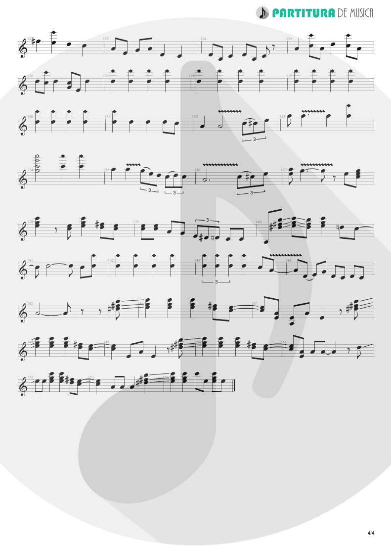 Partitura de musica de Guitarra Elétrica - La Grange | ZZ Top | Tres Hombres 1973 - pag 4