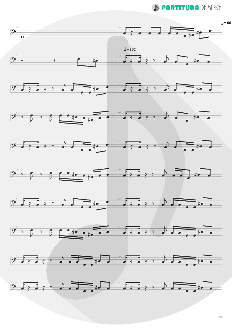 Partitura de musica de Baixo Elétrico - I'm Bad, I'm Nationwide | ZZ Top | Degüello 1979 - pag 3