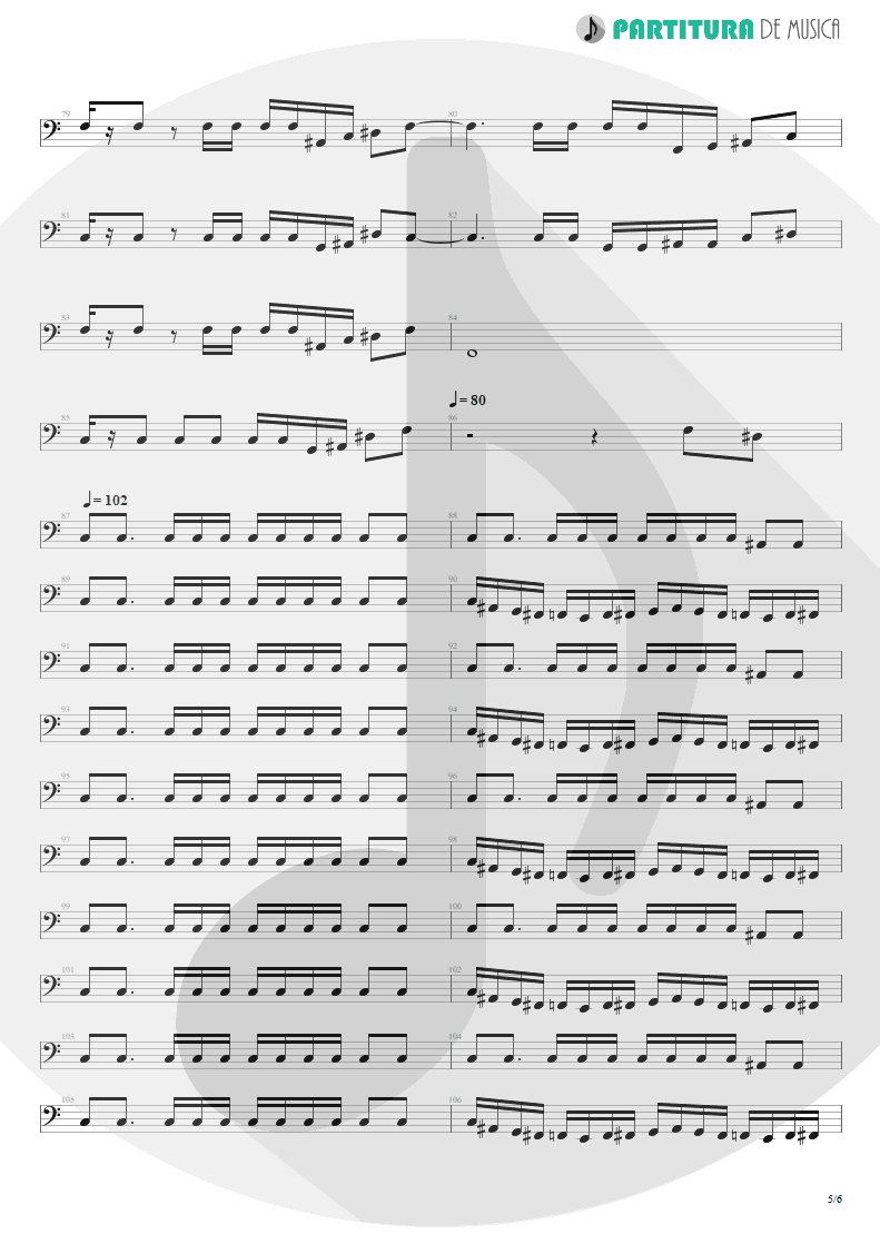 Partitura de musica de Baixo Elétrico - I'm Bad, I'm Nationwide | ZZ Top | Degüello 1979 - pag 5