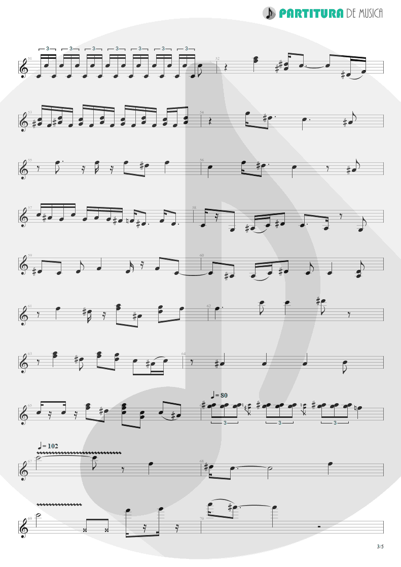 Partitura de musica de Guitarra Elétrica - I'm Bad, I'm Nationwide | ZZ Top | Degüello 1979 - pag 3