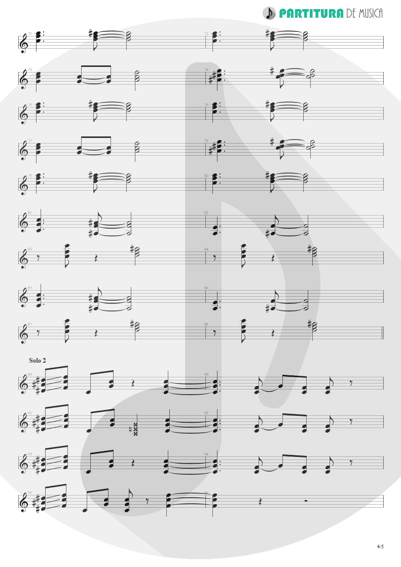 Partitura de musica de Guitarra Elétrica - Doubleback | ZZ Top | Recycler 1990 - pag 4